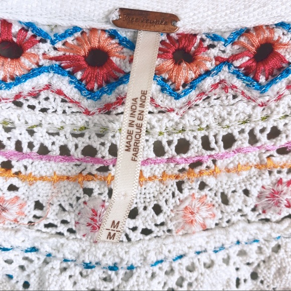 FREE PEOPLE Ivory Siesta Fiesta Ivory Top Medium - Picture 9 of 16